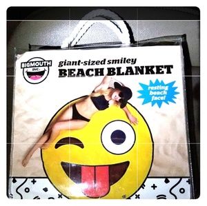 Giant size smiley face beach blanket